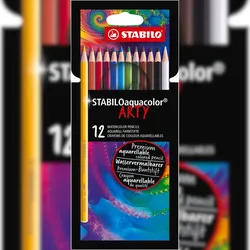 STABILO 12 wasservermalbare Farbstifte STABILOaquacolor ARTY