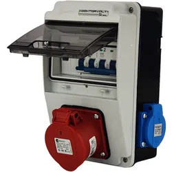 Wandverteiler XS-S 16A 2x230V IP44 Stromverteiler Komplett Verdrahtet Doktorvolt DV-2144-F