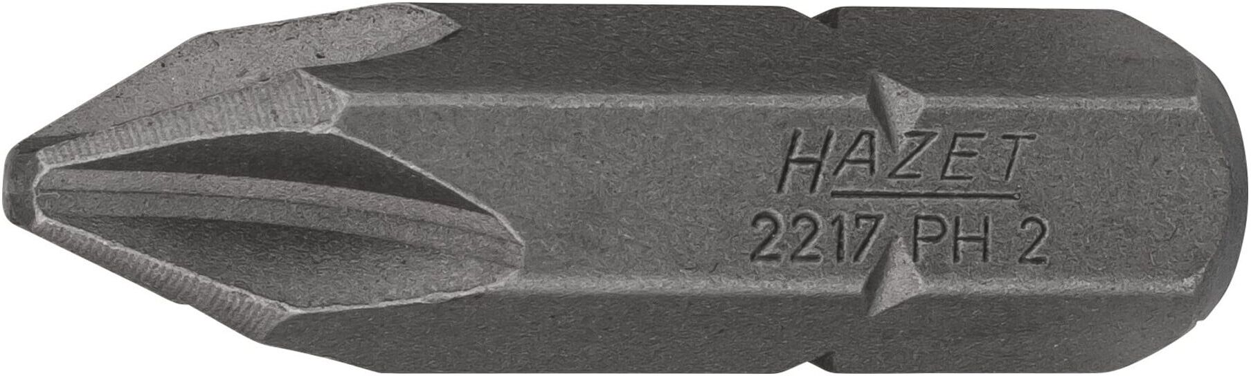 HAZET Bit 2217-PH2 Sechskant massiv 8 (5/16 Zoll) Kreuzschlitz Profil PH PH2)