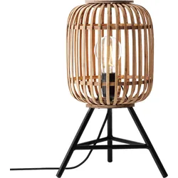 Brilliant Woodrow Tischleuchte - geeignet für LED-Leuchtmittel, mit praktischem Schnurzwischenschalter für einfaches Bedienen. Ideal für Wohn- und Schlafzimmer. Maße: 41 cm, in warmem Hellbraun