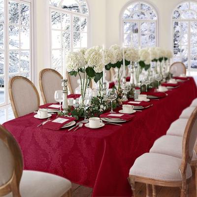 Threadmade Home Llc Abshire Rectangle Tablecloth, 52 x 70, Red