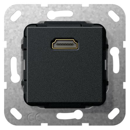 Gira Einsatz HDMI 567010 2.0a+ HDR 1fach Kab schwarz matt (567010)