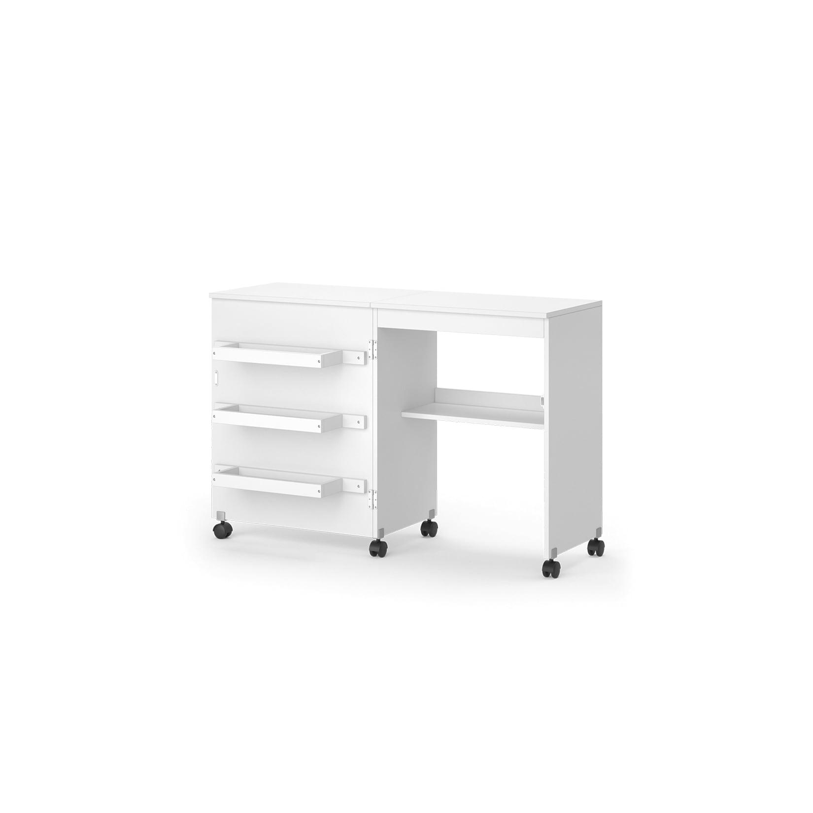 Vicco Nähtisch Carmen Weiß 118 x 79 cm 3 Regale
