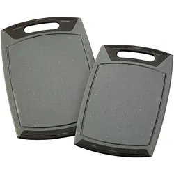 STONELINE® Schneidebrett-Set 2-teilig, 42x25 cm und 36x22 cm, rutschfest, mit Saftrille