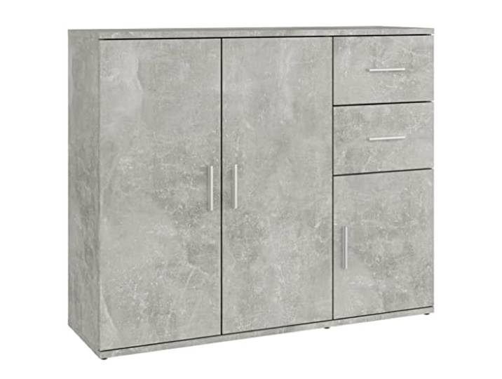 vidaXL Sideboard Betongrau 91x29,5x75cm Holzwerkstoff