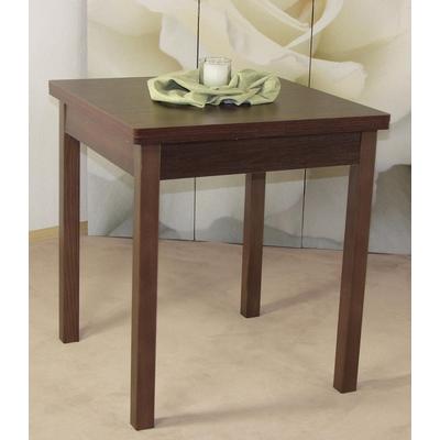 Esstisch HOME AFFAIRE "Hugo", braun (nussbaum dunkel), B:67cm H:75cm T:67cm, Tische, Esstisch, mit Auszugsfunktion