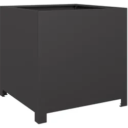 vidaXL Pflanzkübel Schwarz 50x50x50 cm Stahl