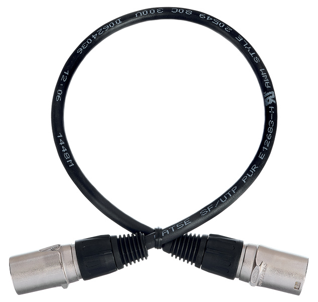 pro snake CAT 5e Profi 0,5m nero