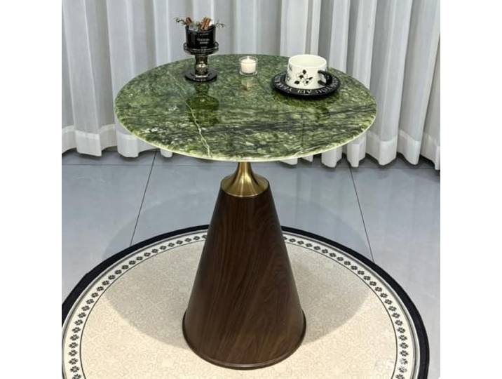 Runder minimalischer Marmor-Couchtisch, Marmorplatte & stabiler Stützrahmen Elegantes Designer-Möbel, gefertigt für gehobene Villen und edle zeitgemäße Wohnbereiche, einfache Montage(E,60cm/23.6in)