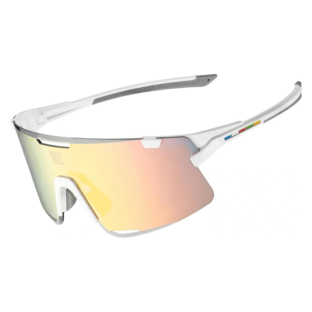 Rockbros Okulary rowerowe SP338 ROAD TO SKY z wymiennymi soczewkami - kremowe (Cream White, Creme) (ROCKBROS)