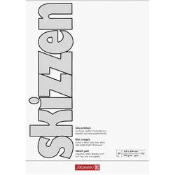 3x Brunnen, Heft + Block, Skizzenblock A2 190g/qm 50 Blatt (A2, Blanko)