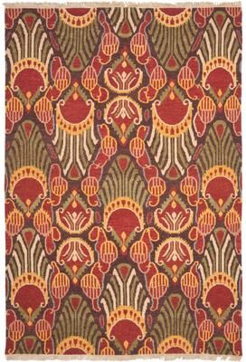 SAFAVIEH Couture Handmade Sumak Flatweave Rosli Traditional Oriental Wool Rug with Fringe