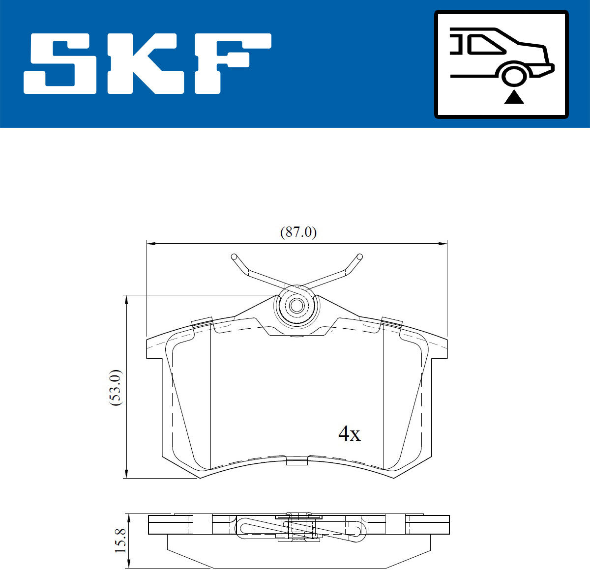 Skf Bremsbelagsatz, Scheibenbremse Vkbp90047 Für Ds