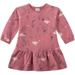 Sanetta Sweatkleid langarm Mäuse Einhörner, rosa, 62