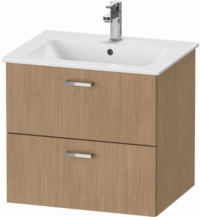 Duravit XBase Waschtisch-Unterschrank XB612005252 60x55,2x47,5cm, europäische Eiche, 2 Schubkästen