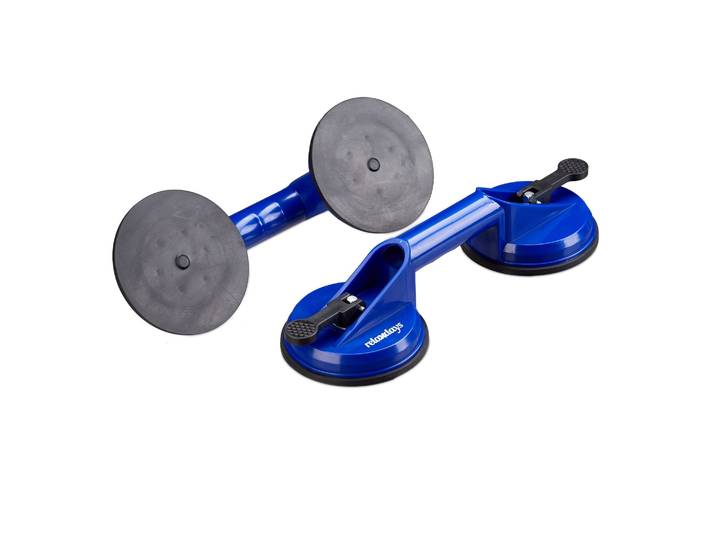 Kopf Saugheber 2er-Set Blau-Schwarz