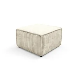 POLSTERHOCKER TESSO Modern Sitzhocker, Fußhocker Creme
