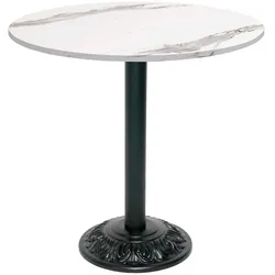 RestooTab - Tisch Versailles Ø70cm Dekor weißer marmor