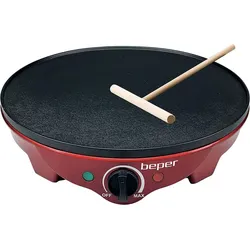beper BT.700Y Crepes Maker für Crêpes, Pfannkuchen und Piadinas elektrisch mit Holzspatel