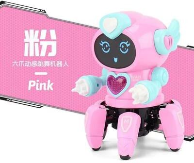 Inspire Select Dancing Robot Toy With Lights & Music 6 Claw Octopus Spider Interactive Kids Birthday Gift pink
