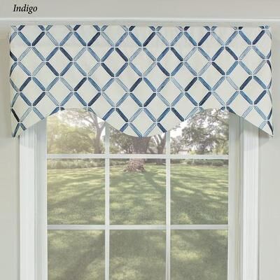 R L Fisher Inc Arendal Cornice Valance 50 x 17, 50 x 17, Indigo