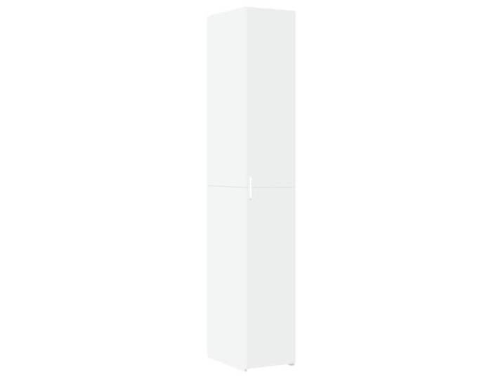 Roanoer Highboard Weiß 30x42,5x185 cm Schrank aus Holzwerkstoff Schlanker Standregal-Schrank für Wohnzimmer, Flur und Schlafzimmer mit Griffen sowie Kippschutz für sichere Nutzung.