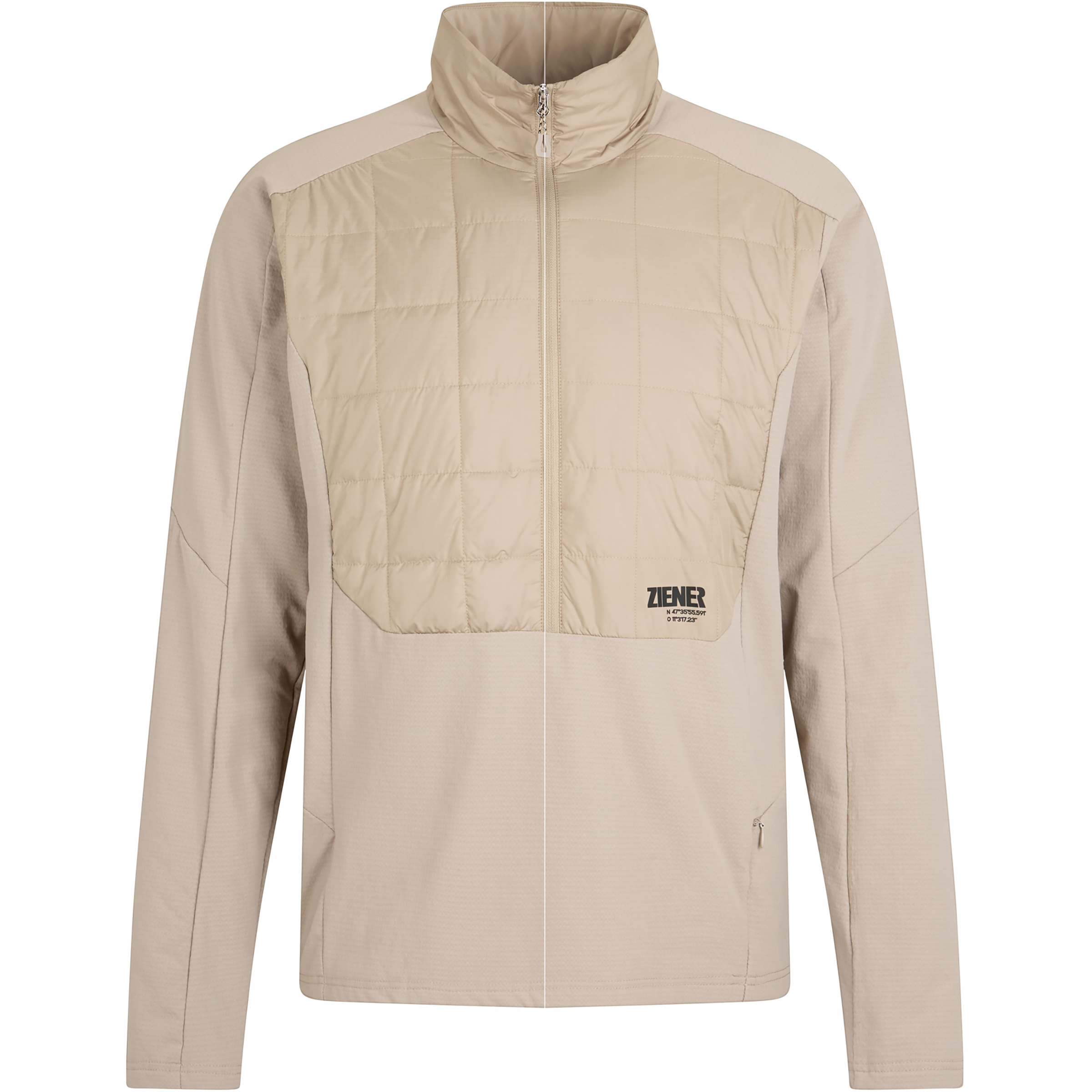 Ziener Rafy-Z Herren Pullover beige Größe XXL Freeride | Skifahren Windabweisend Wasserabweisend