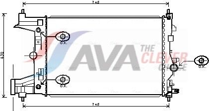 Ava Clever Choice Kühler, Motorkühlung Ola2545 Für Vaughall Chevrolet