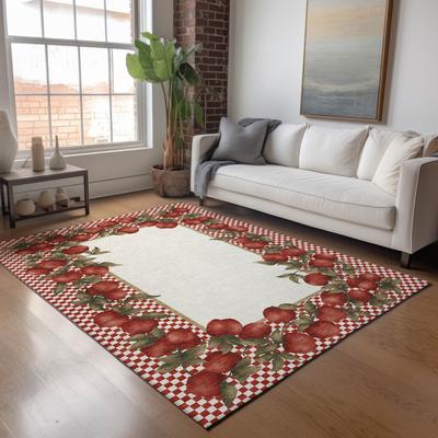 Addison Rugs Premium Washable Super Soft Apple Border Mayfield Rug