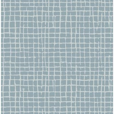 A-Street Prints Albin Sky Blue Gridline Wallpaper