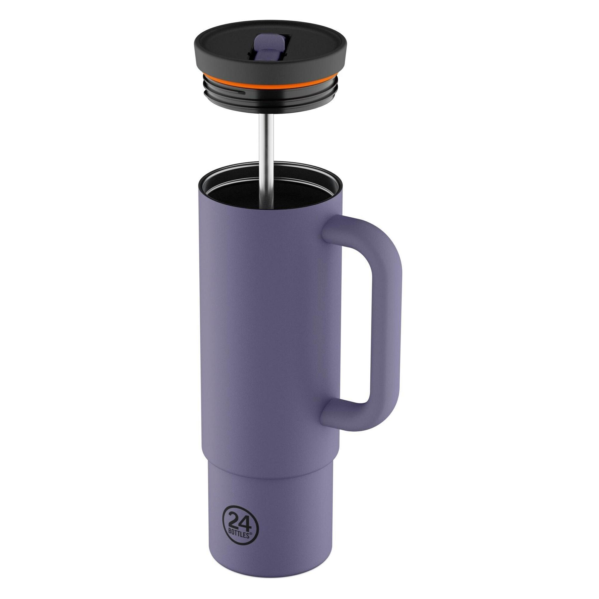 24 Bottles Thermobecher Straw Cup 800 ml, Dunkelviolett (0.80 l) (002240)