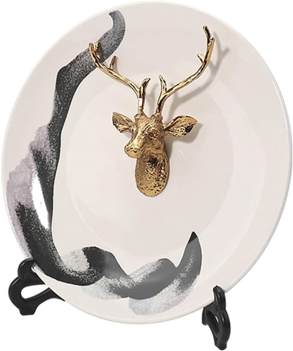 Koperen Herten Standbeeld Decoratie - Keramiek Herten Ornament voor in de Woonkamer - 2000 Gram