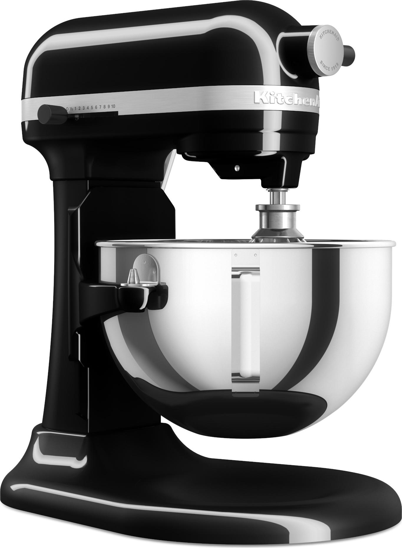 KitchenAid 5KSM55SXXEOB, Standmixer, Schwarz, Schlagen, Kneten, Mixen, Rührer, 1,1 m, 5,2 l, Edelstahl