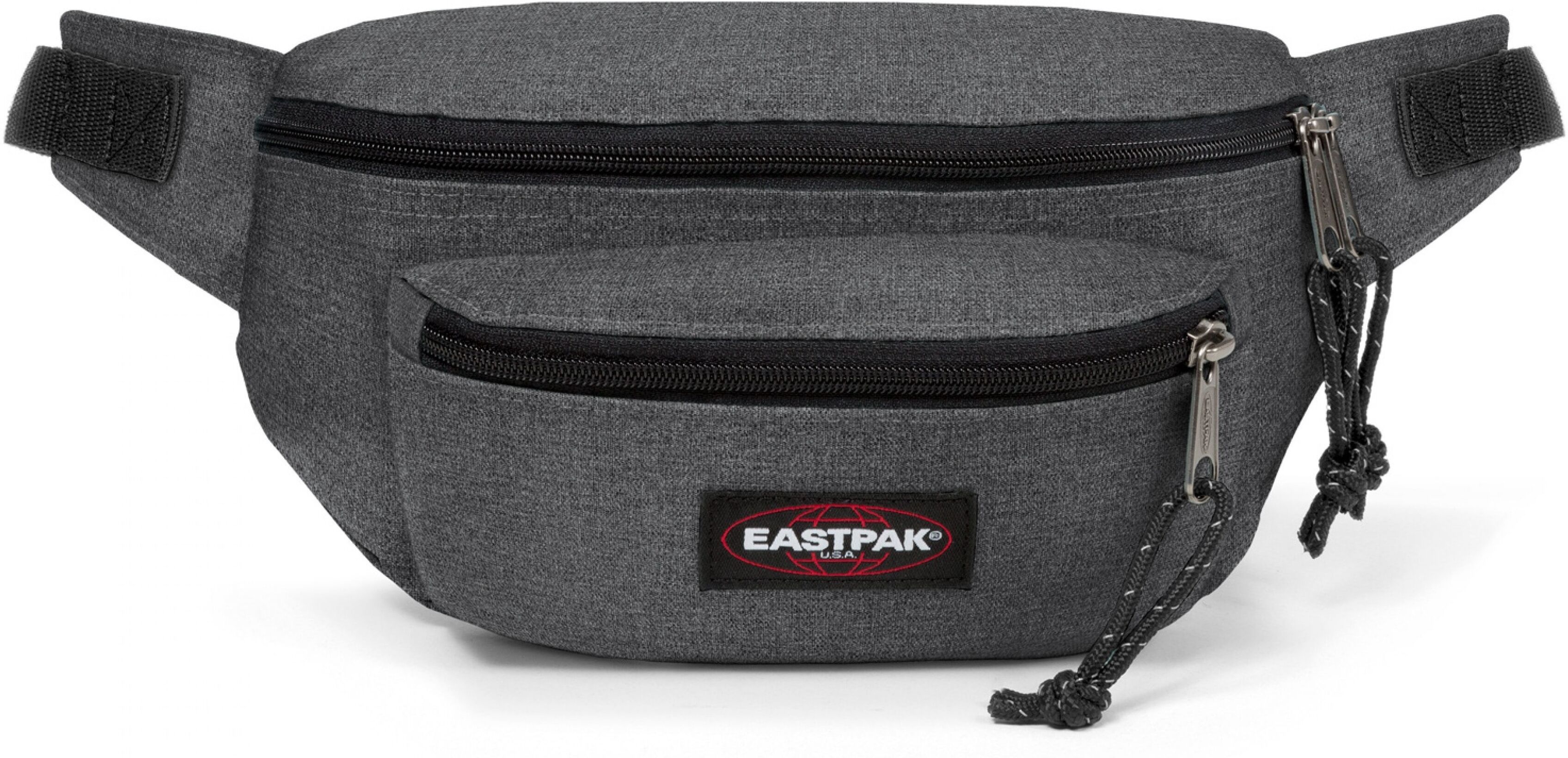 Bauchtasche EASTPAK "DOGGY BAG", Damen, Gr. B/H/T: 27cm x 18cm x 9cm, schwarz (schwarz denim), Polyamid, Taschen Bauchtasche, Umhängetasche, Crossboday Bag mit Zwei-Wege Reissverschluss schwarz denim B/H/T: 27cm x 18cm x 9cm