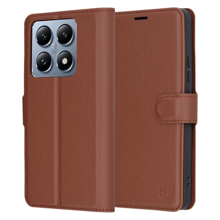 Techsuit - Leather Folio - Xiaomi 14T Pro - Brown (Xiaomi 14T Pro) (56362197)