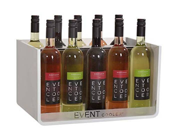 EVENT COOLER VARIO 10, doppeltes Sichtfenster, stromloser Weinkhler, Flaschenkhler - weiss