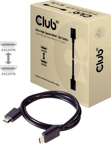 club3D HDMI Anschlusskabel HDMI-A Stecker, HDMI-A Stecker 1.00 m Schwarz CAC-1371 10K UHD, 8K UHD HDMI-Kabel