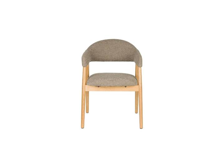 Fauteuil en tissu marron foncé Indy