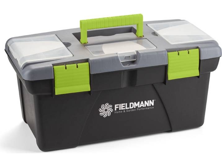 Fieldmann FDN 4118, Werkzeugkasten, Kunststoff, Schwarz, Grün, Grau, Transparent, 480 mm, 250 mm, 230 mm