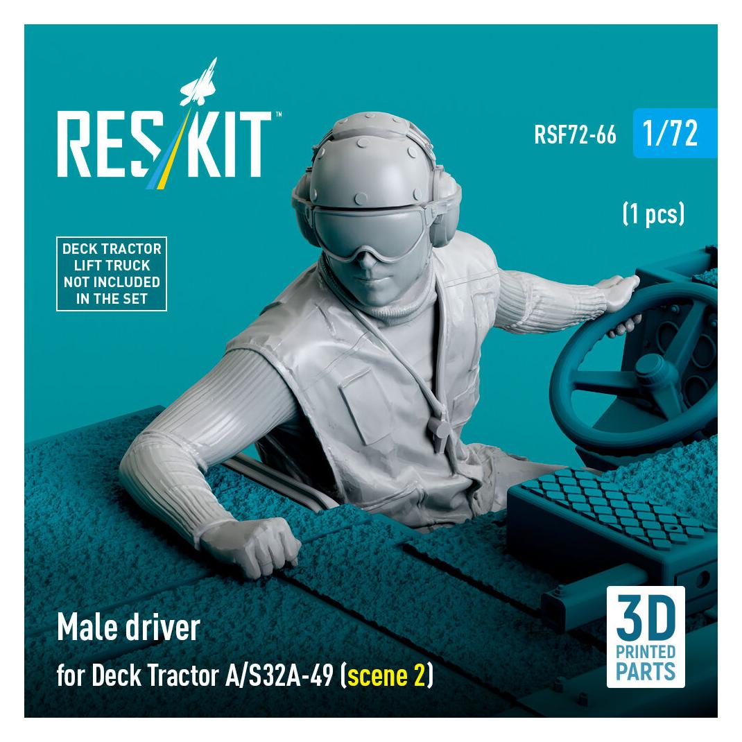 ResKit Male driver for Deck Tractor A/S32A-49 (scene 2) (1 pcs) (3D Printed) (RSF72-0066)