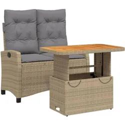 vidaXL, Gartentisch + Balkontisch, Biedesbach (Bank + Tisch) (90 x 55 x 71 cm)