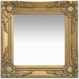 vidaXL Wandspiegel 320306, quadratisch, goldener Rahmen, (B/H) 40 x 40cm