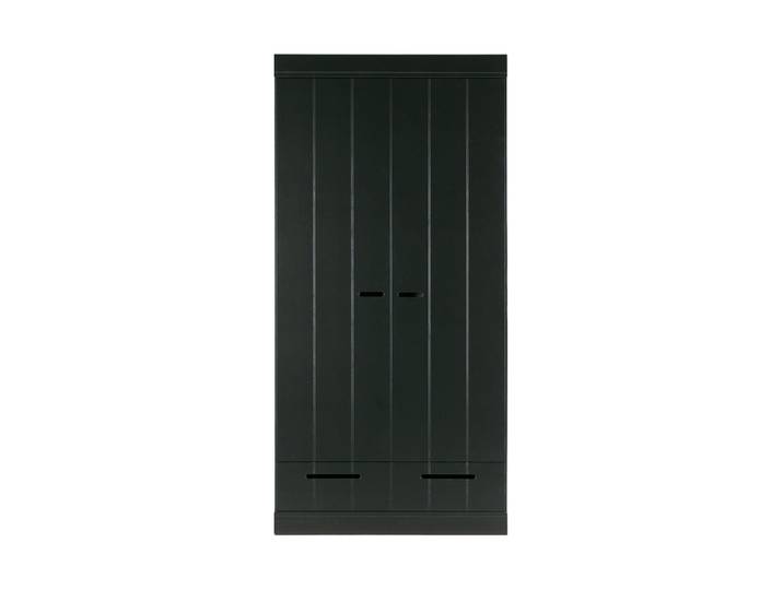 Design Kleiderschrank „Connect“, 2-türig Schwarz De Eekhoorn