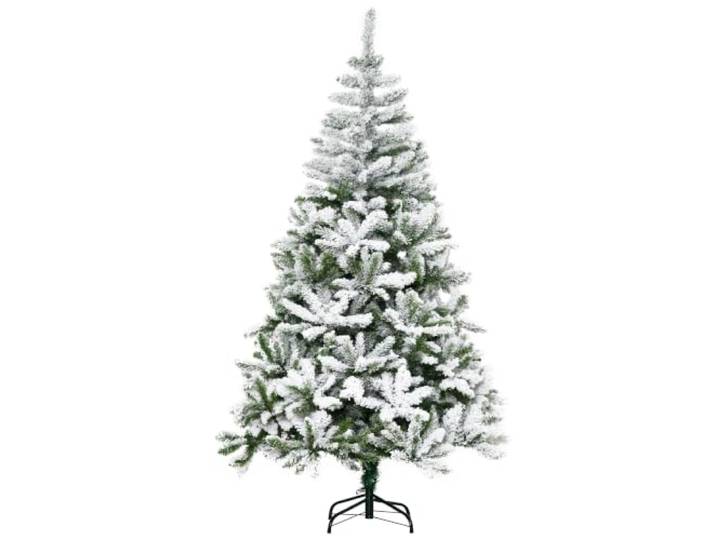 HOMCOM Künstlicher Weihnachtsbaum 180 cm mit Schnee inkl. Metallständer