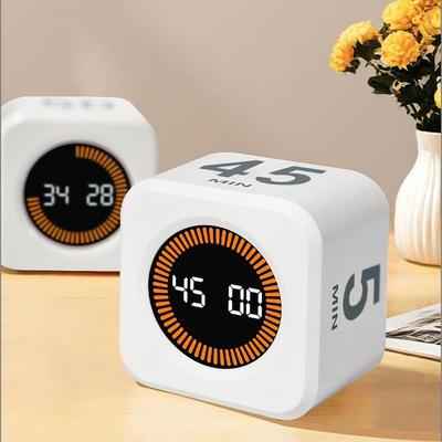 Inspired Deals Smart Flip Cube Visual Timer With Gravity Sensing For Study, Fitness And Focus black