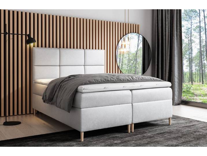 MF Design Boxspringbett Boxspringbett FAVA mit Bettkasten und Federautomatik, Vorhanden