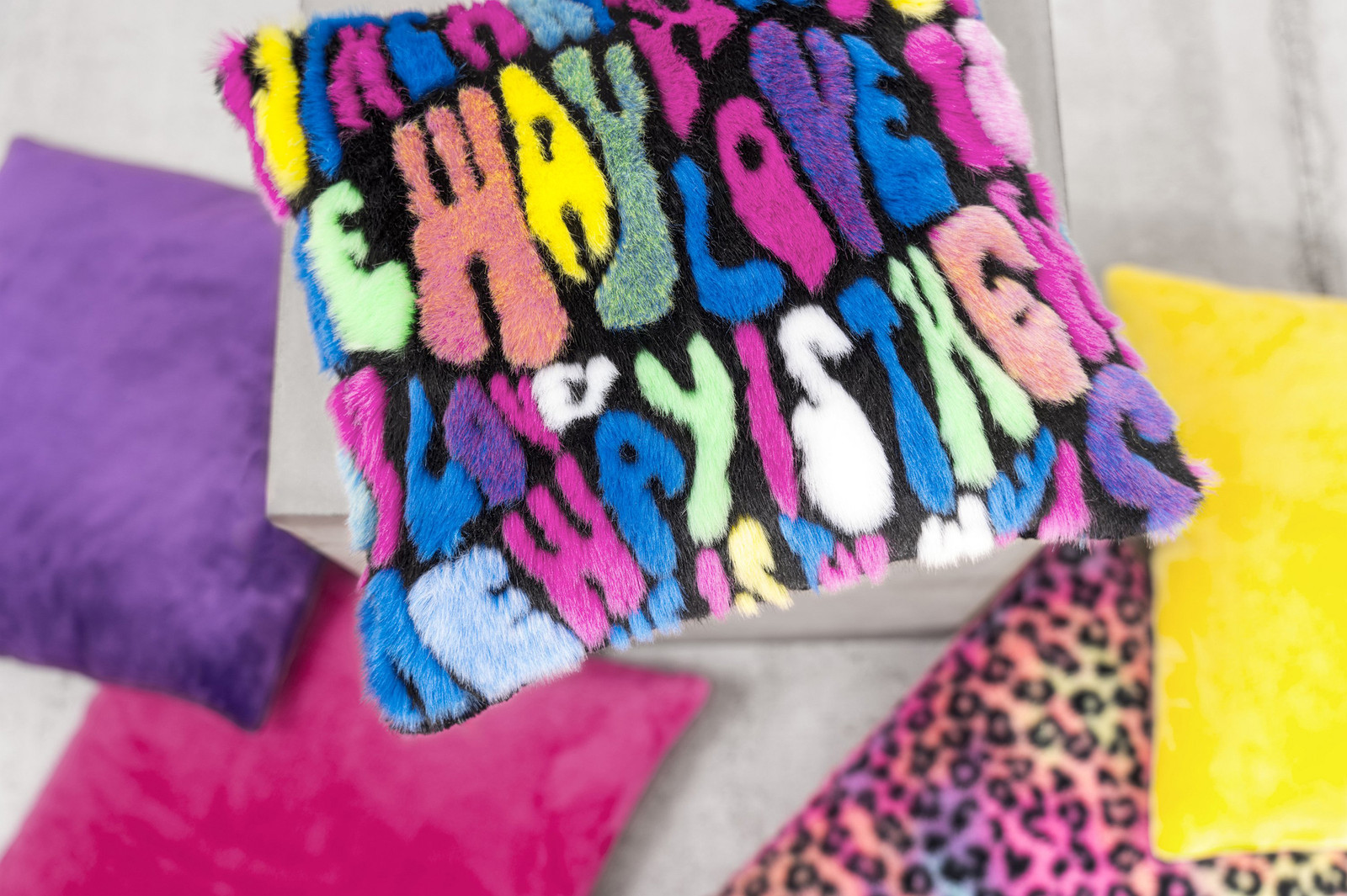 home24 Kussensloop Iggy Graphic Multicolour Polyester 40 x 40 cm