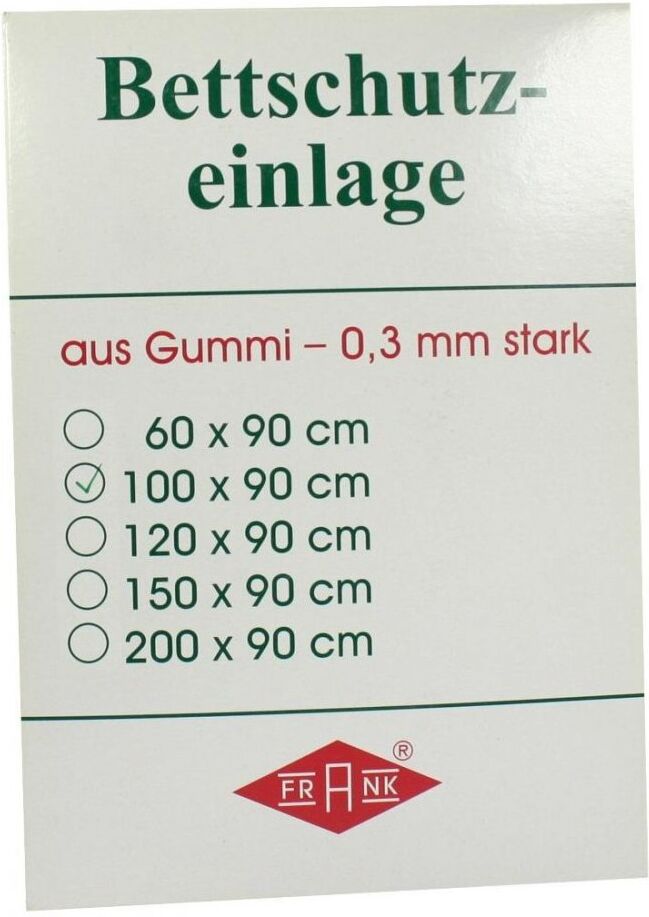 Betteinlage 100x90cm weiss Gummiplatte 0,3 mm 1stk