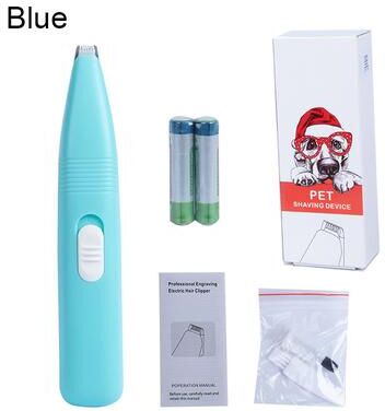 Happy Pet Pantry Portable Dog Grooming Tool Quiet Mini Pet Hair Trimmer blue