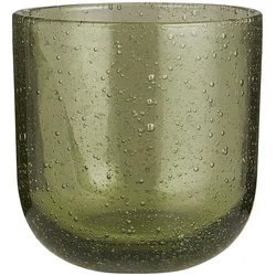IB Laursen Trinkglas Vercelli grün mit Bläschen, Höhe 8.5, Ø 8 cm